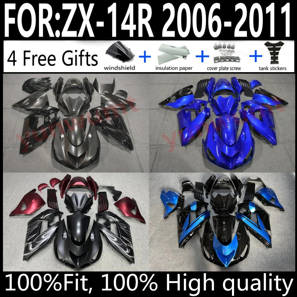 Kawasaki ZX-14R 06 07 08 09 10 11 ZX14R 2006-2011 Motorcycle Fairings Kit ABS Plastic Body Work Cowling Set Full Body