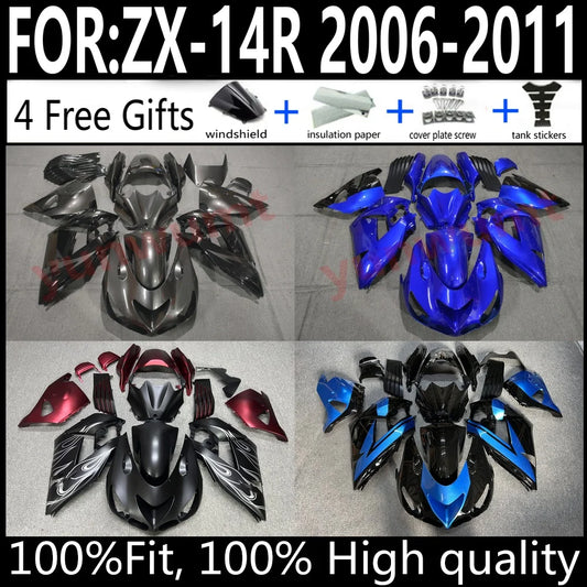 Kawasaki ZX-14R 06 07 08 09 10 11 ZX14R 2006-2011 Motorcycle Fairings Kit ABS Plastic Body Work Cowling Set Full Body