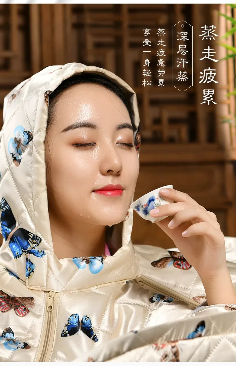 Sweat Steaming Box Household Single Steam Sauna Bath Box Sweating Whole Body Fumigation Machine Foldable Box US JP