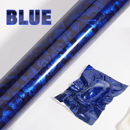 300cm*50/30cm High Glossy Black Gold Silver Red Forged Carbon Fiber Vinyl Wrap Film on the Hood Adhesive Vinyl for Car Stickers