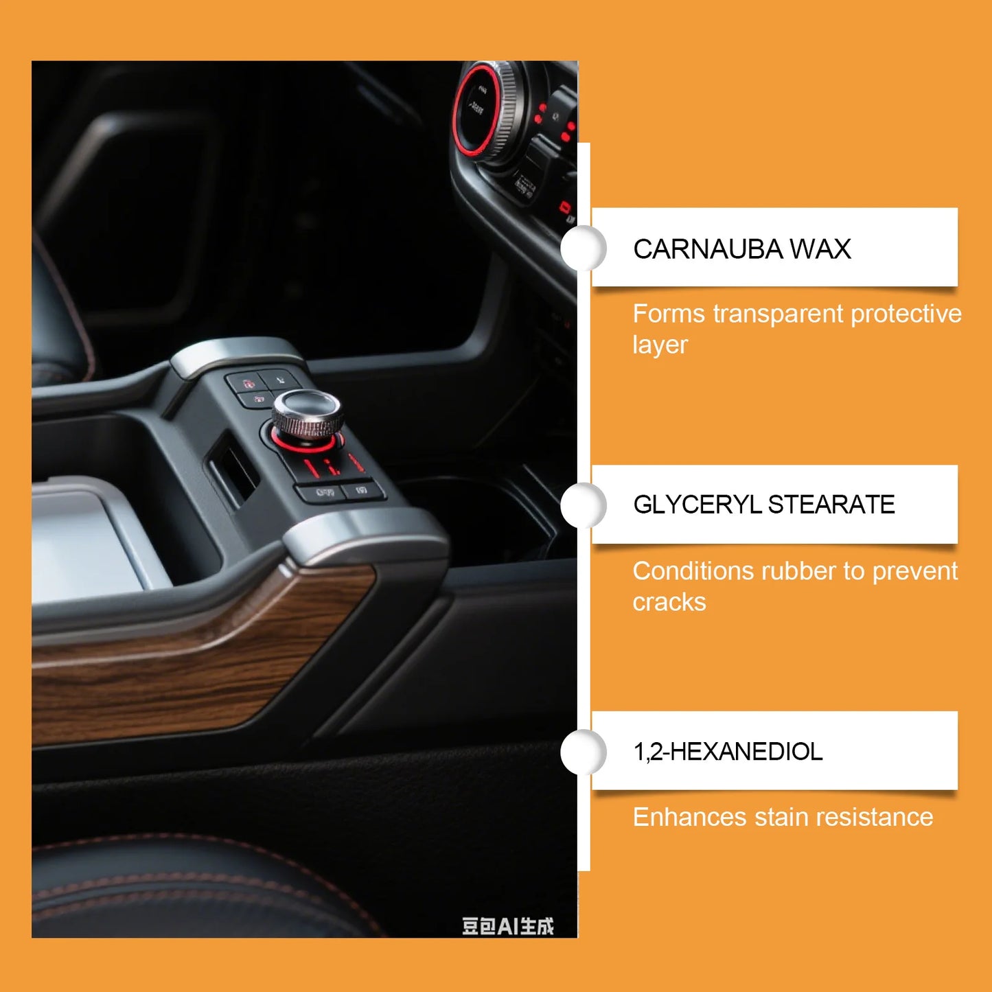 Automotive Plastic Restorer Paste Back To Black Gloss Plastic Renovator for Car Faded Bumpers, Dashboards & Leather Interior