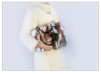2025 New Clothing Designer Luxury Soft Fox Hair High-end Handbag Fashion Large Capacity Charm Women's Special Fur Bag