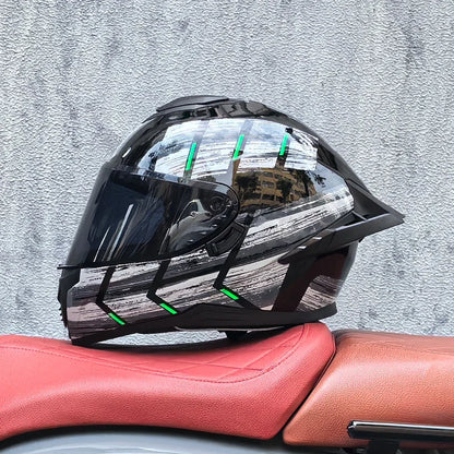 Motorcycle helmet, men's and women's dual lens full face helmet, motorcycle sports car, all season full face helmet