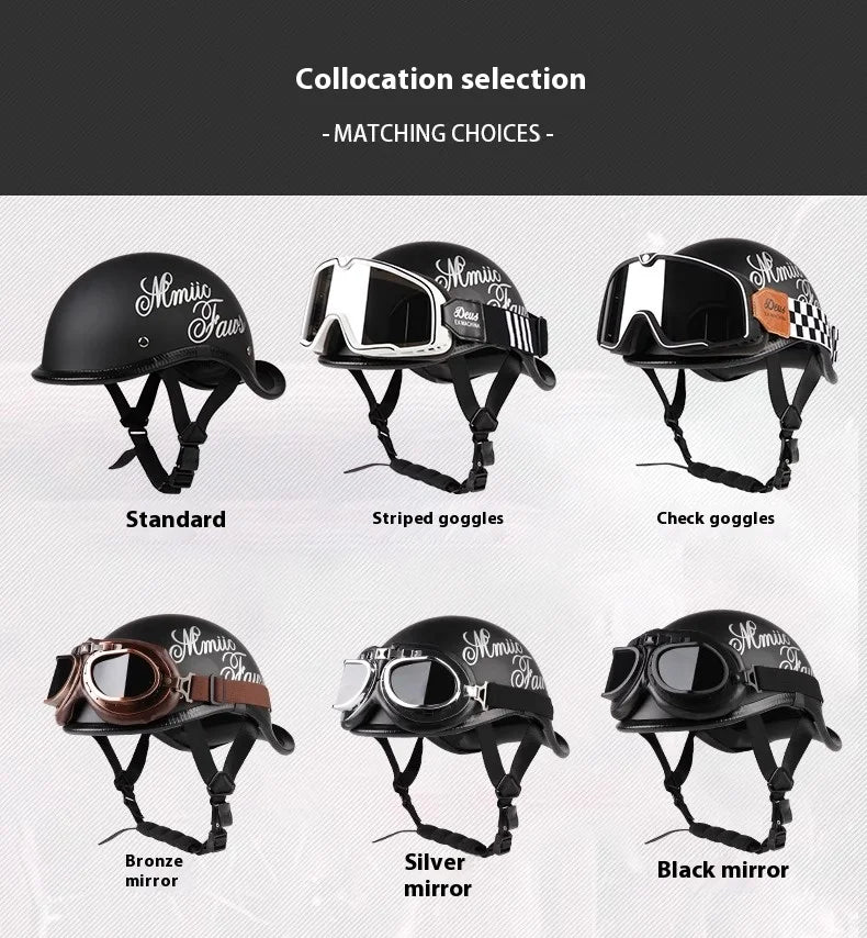 VGV Half helmet motorcycle helmet Electric Vehicle bike Riding Locomotive for Cruiser Retro Fourseasons man women scooter street