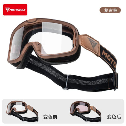 Motowolf Motocross Goggles Photochromic Windproof UV Protection Riding Glasses Men Women Outdoor Motorcycle Dustproof Eyewear