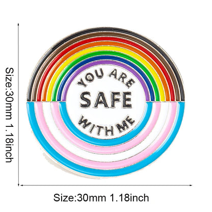 Your are safe with me lapel pin badge pin  Brooch Icons
