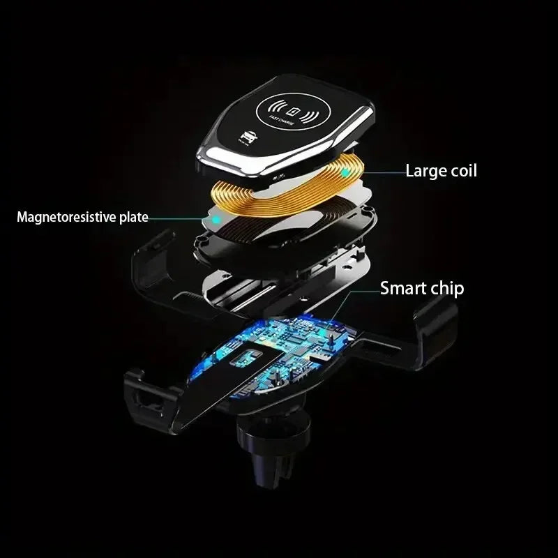 30W Wireless Chargers Fast Car For iPhone 15 14 13 12 11 Pro XS Max XR Samsung Xiaomi Wireless Charging Phone Car Holder Charger