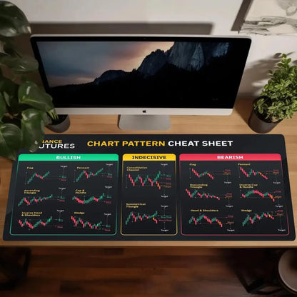 Hot Chart Pattern Mouse Pad for Stock Market Forex Bitcoin Trader Desk Pad Investor Gift Candlestick Pattern Art Keyboard Mat
