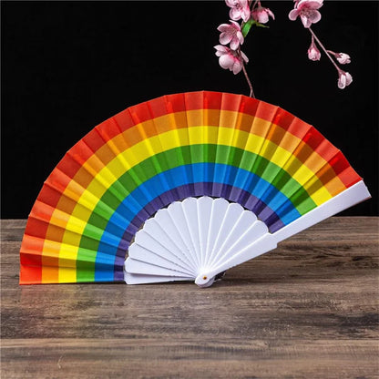 6/12/20/60pcs Vivid Rainbow Portable Folding Fans for LGBT Pride Party Music Fest Dance Wedding Favors for Guests