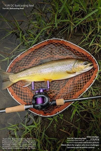 BEARKING YURI-DC Baitcasting Reel 5+1BB 7.1:1 158g Carbon Frame G1 Aluminum Gear Intelligent DC Brake Felt Drag Washer