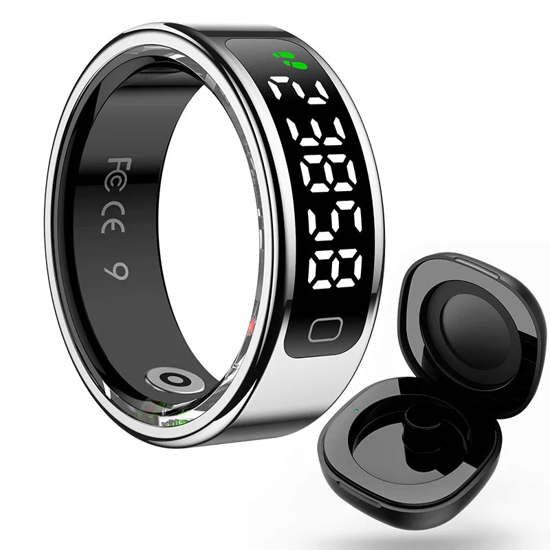 2026 R11C Smart Ring Men Women LED Display Screen Health Ring Heart Rate Sleep Monitor Waterproof Smartring for Android IOS