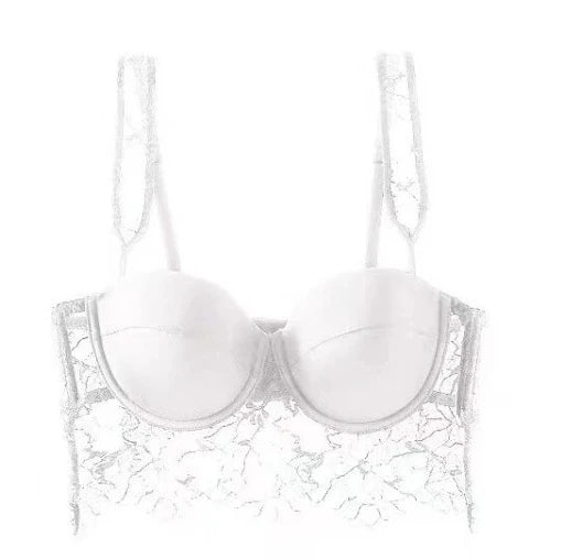 Women Lace Push Up Bra Wireless Thin Cotton Underwire Shaping Bras Anti Sagging Bralette 2 Piece Panty Set Sexy Lingerie S-XL