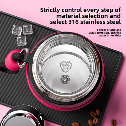 Dopamine all steel insulated cup 316 stainless steel high aesthetic water cup intelligent temperature display cup