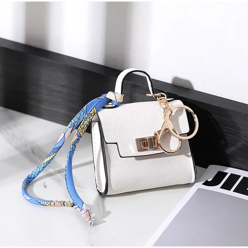 Mini Bag Pendant Small Keychain Case Bag Hanging Accessory Cute Earphone Storage Bag Pendant Keychain Bag Pendant Decoration