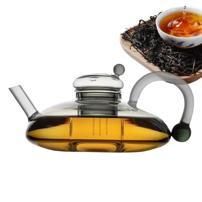 Flower Tea Teapot Set British-Style Boiled Fruit Tea Set Heat-Resistant Glass Affordable Luxury Health Pot Wasserkocher