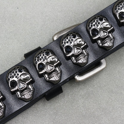 Heavy Metal Punk Belt Genuine Leather Hip Hop Belts For Men Cross Rivet Jeans belt male Strap Ceinture Homme designer belt