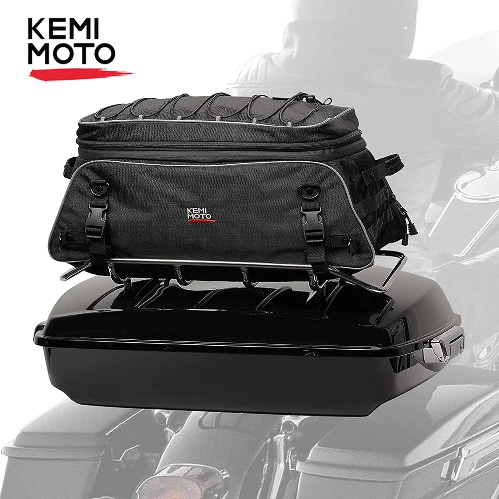 Motorcycle Travel Luggage Tour-Pack Rack Bag Soft Trunk Bag for Touring Road King Street Glide Road Glide Motorcycle Accessories