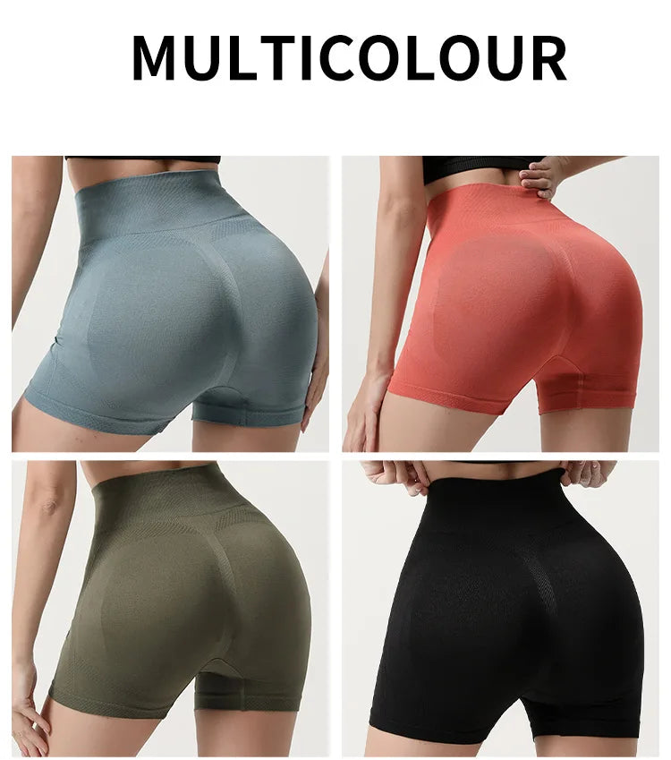 Seamless Shorts High Waisted Elastic Peach Hip Sports Yoga Pants Tight Fitting Quick Drying Fitness Pants for Women Sweatpants