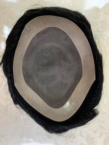 Dreadlocks Man Hair Prosthesis Mono NPU Men Toupee Human Hair Wigs Indian Human Hair System Unit Natural Color 7inche Dreadlocks