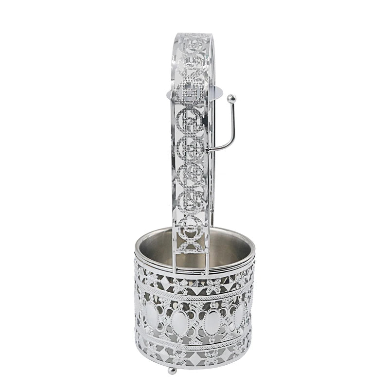 Silver Hookah Charcoal Holder Basket Stainless Steel Shisha Hookahs Shisha Carbon Basket for Hookah Chicha Narguile Accessories