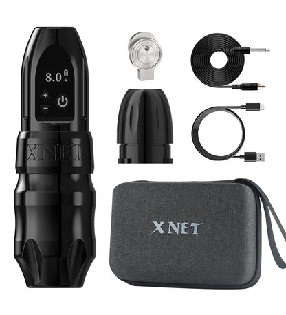 Xnet Titan 2024 Wireless Tattoo Machine Rotary Pen with Extra 38mm Grip Coreless Motor Digital LCD Display for Artist Body
