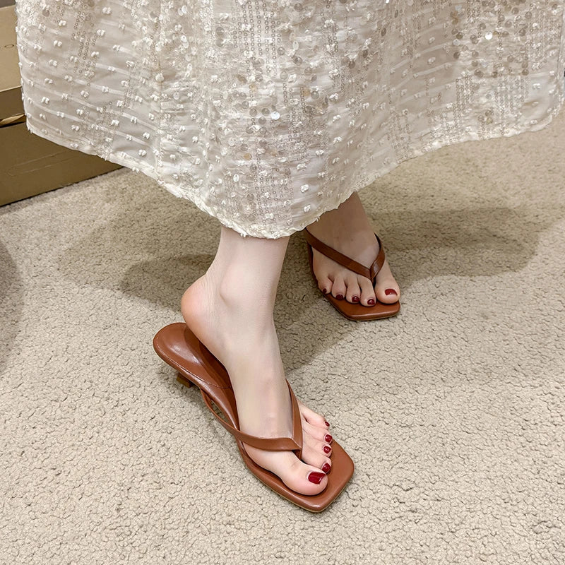 Female Summer Sexy Heels Sandals Slides Ladies Shoes Fashion Women Pumps Flip Flops Luxury High Heels Slippers Shoes