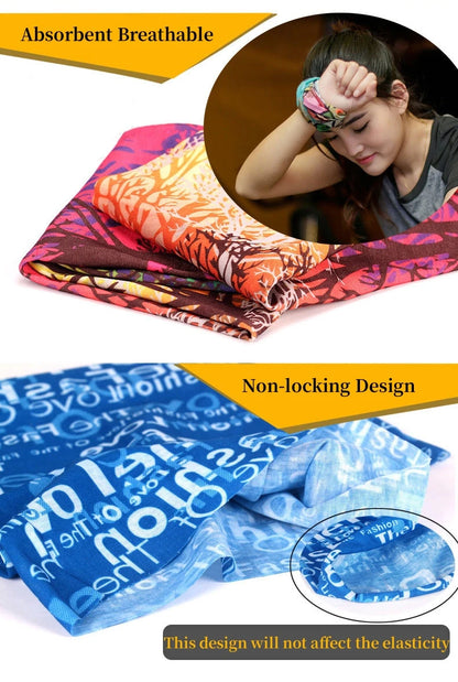 2024 New Green Bandanas Future Geometry Design Sports Headbands For Woman Man Balaclava Funny Face Mask Cycling Neck Scarf