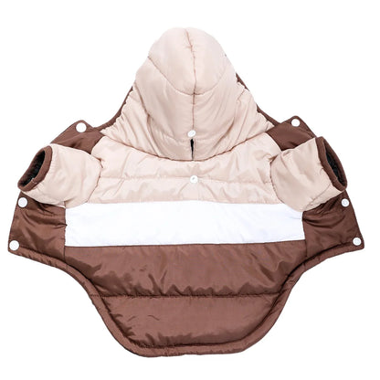 Autumn Dog Clothes Winter Pet Dog Coat With Hooded For Small Medium Dogs Cats Windproof Puppy Solid Overalls Yorkshire Bulldog