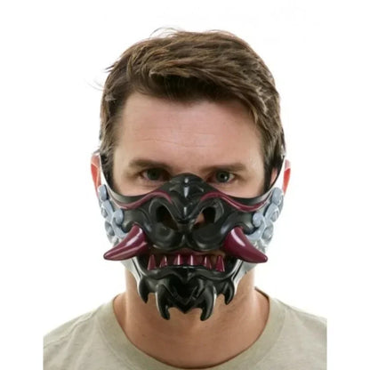 Halloween Japanse Samurai Oni Demon Masker Plastic Maskers Party Kostuum Rekwisieten Demon Samurai Cosplay Horror Prajna