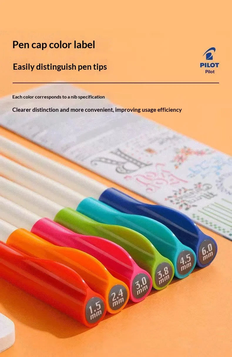 Original PILOT FP3-15-SS Parallel Pen Multi Sizes Flat Tip Calligraphy Fountain Pen Practice Gothic Italic Hand Lettering Suppli