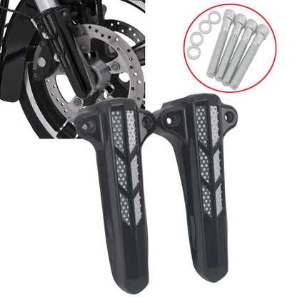 1pair Front Lower Fork Leg Covers For Harley Touring Road King Street Glide Ultra Limited FLHT FLHX FLHR 2014-2022