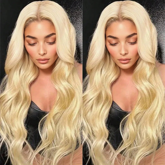 13x4 HD 613 Blonde Body Wave Lace Front Wig Human Hair with Baby Hair 180 Density Water Wave Lace Front Wigs Human Hair Glueless