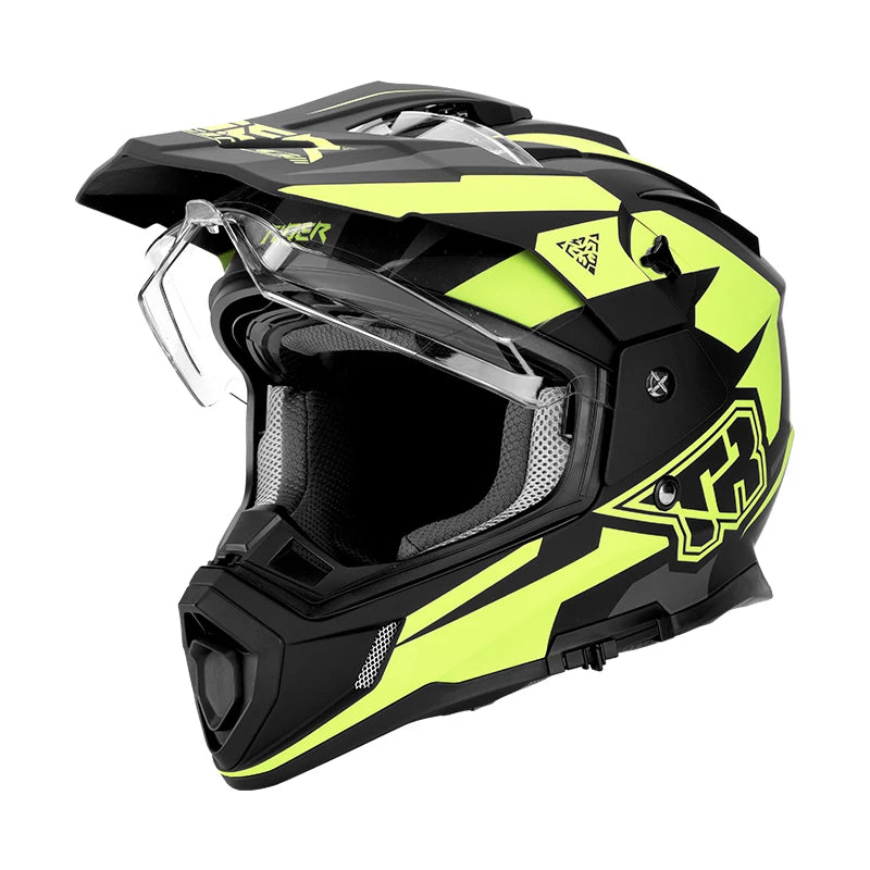 Tiger JTO1 Adventure Motorcycle Helmet Dual SunVisor Helmet Size S-3XL Off-road Casco Moto Highly Breathable For  ADV Long Rides