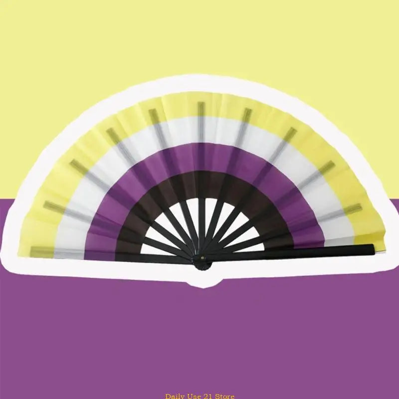 Rainbows Folding Fan Colourful Fan LGBTs Gay Prides Party Summer Music Festival