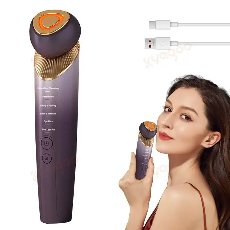 Face Beauty Device Facial Massager Cleansing Import Export Machine Skin Tightening Lifting Anti Aging Wrinkle Removal for Face E