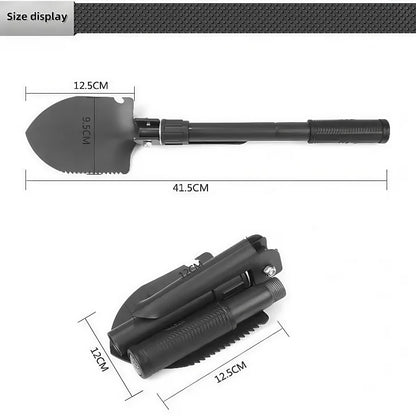Multi-Function Foldable Camping Shovel Telescopic Survival Gear for Hiking Gardening Snow Removal and Outdoor Adventure