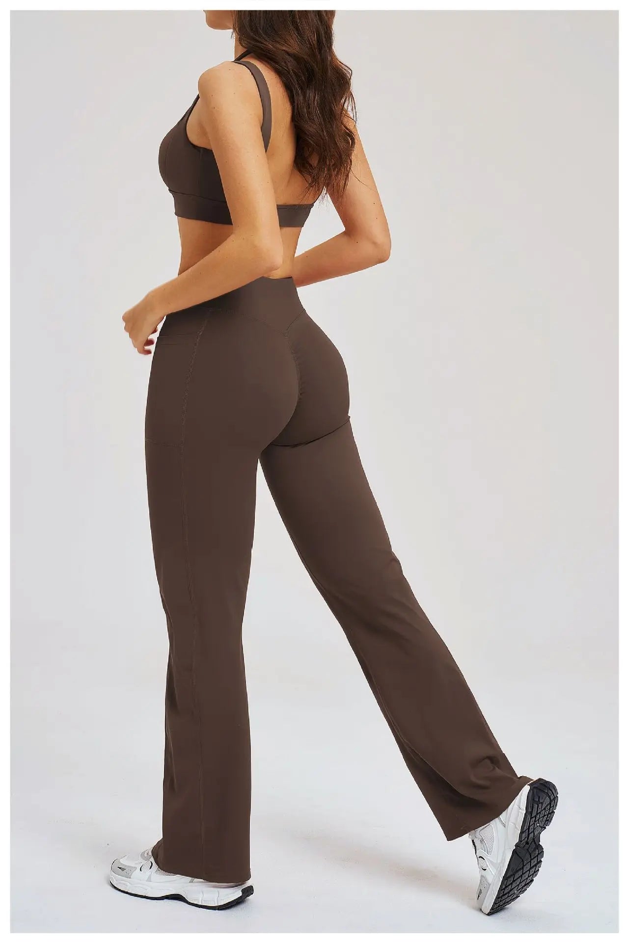 2 Piece Yoga Clothes Women's Sexy Wear Sexy Sport Bra High Waist Flared Pant Fitness Suit Gym Workout Jogging Sports Yoga Set