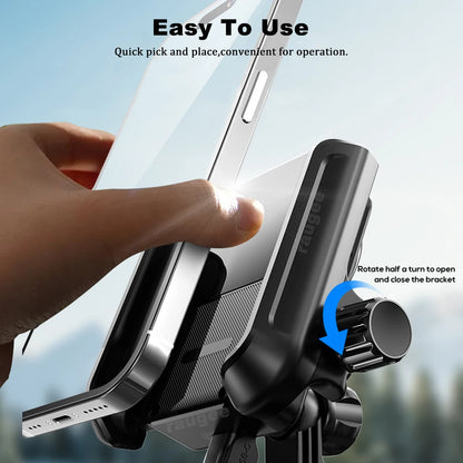 Motorcycle Cooling Phone Holder Mobile Phone Bracket 360° Rotation Shock-Resistant Navigation Cycling Cooling Stand Holder