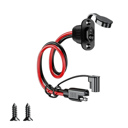 1/2Sets SAE Quick Connector Harness SAE Adapter Male Plug to Female Socket Cable 12AWG SAE Extension Cable Waterproof ForCharger