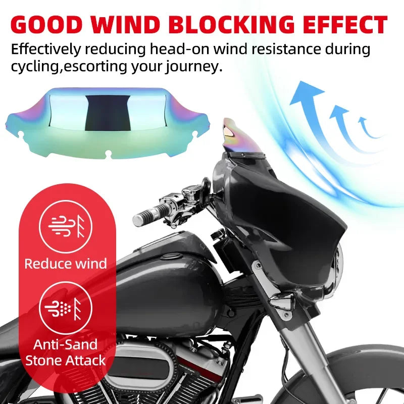6.8'' Motorcycle Parts Windscreen Cover For Harley Touring Street Electra Glide Ultra Limited FLHX 2014-2023 Windshield Fairing