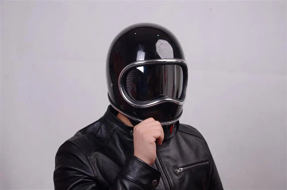 HOT Korea Japan Style Moto Helmet Fiberglass Shell Moto Helmet DAVID 2 Series Rider Gears Vintage Capacetes Cascos Para Moto