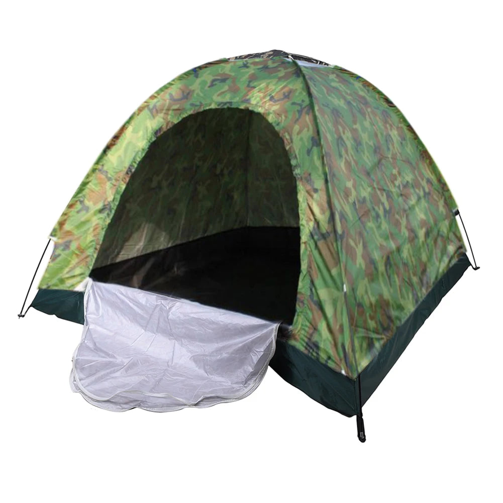 Camping Tent 5-6 Person Single-layer Camouflage Tent Portable Waterproof Tent Travelling Hiking Shelter For Camping Accessories