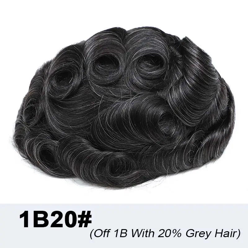 French Lace Wigs for Men Bleach Knots Lace Front Toupee Man Wig Full Lace Male Hair Prosthesis Natural Human Hair Lace Men's Wig
