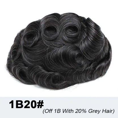 French Lace Wigs for Men Bleach Knots Lace Front Toupee Man Wig Full Lace Male Hair Prosthesis Natural Human Hair Lace Men's Wig