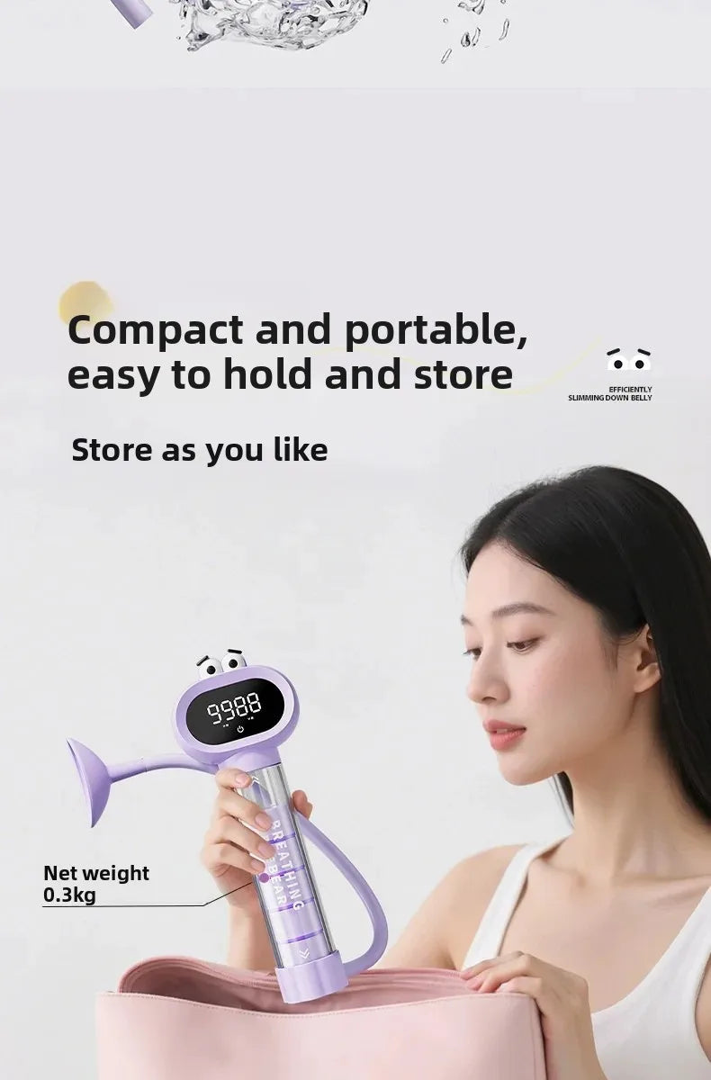 Breathing Trainer Device Adjustable Resistance Portable for Home Gym Fitness Core Strength Lung Capacity Enhancement Athletes