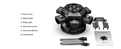 Yiflamefly 150W Moving Head DJ Lights 6 Arms Party Lights RGBW 4IN1 LED Stage Lighs DMX512 For Wedding Party Disco KTV Wedding
