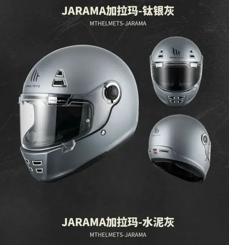 MT Jarama Retro Motorcycle Helmet DOT ECE Certification Full Face Racing Off Road Helmet Cascos Para Motos Capacete Casco Moto