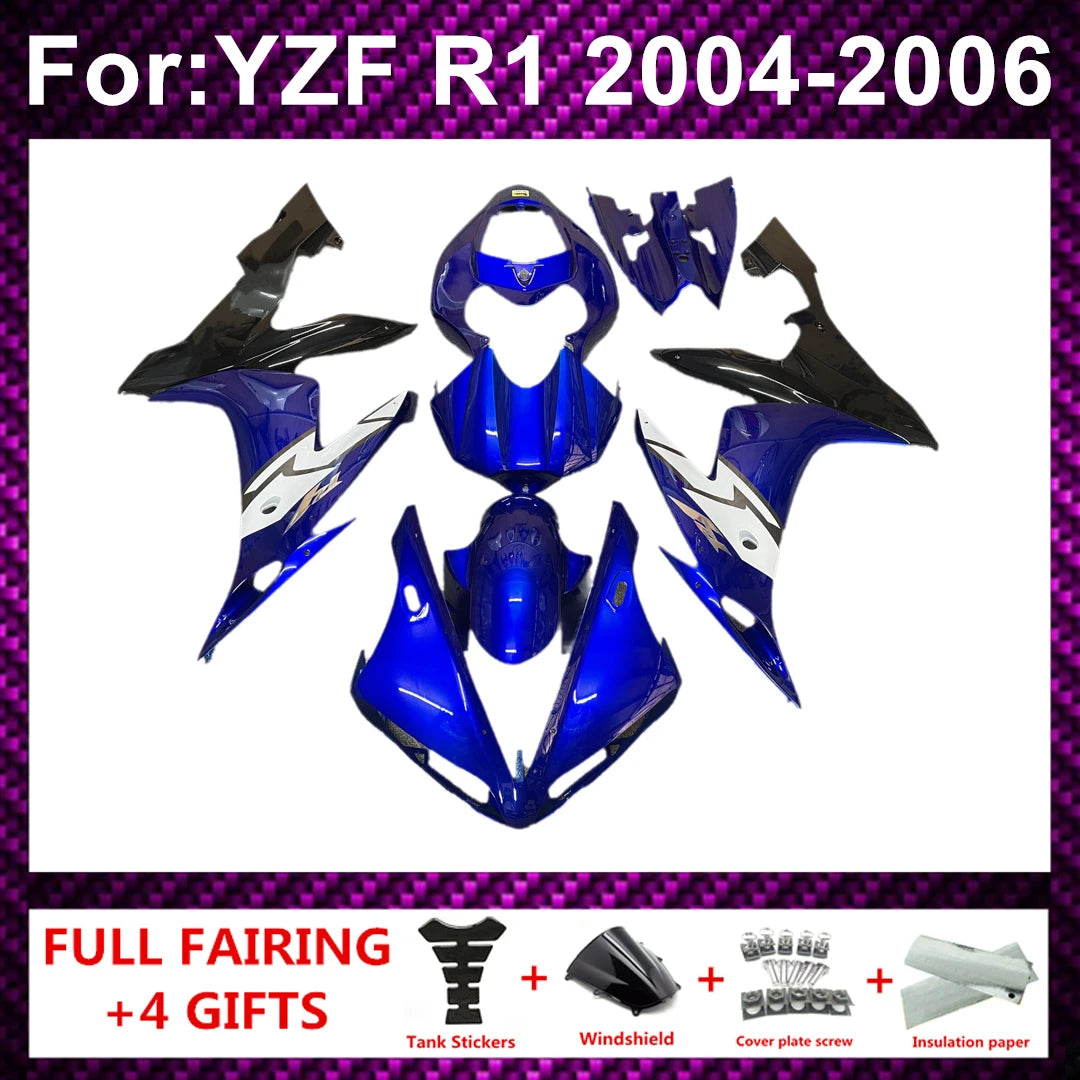 Motorcycle Fairing Kit ABS Plastic Body Injection Fairings Bodywork Bodykits For  R1 YZF1000 YZFR1 YZF-R1 2004 2005 2006