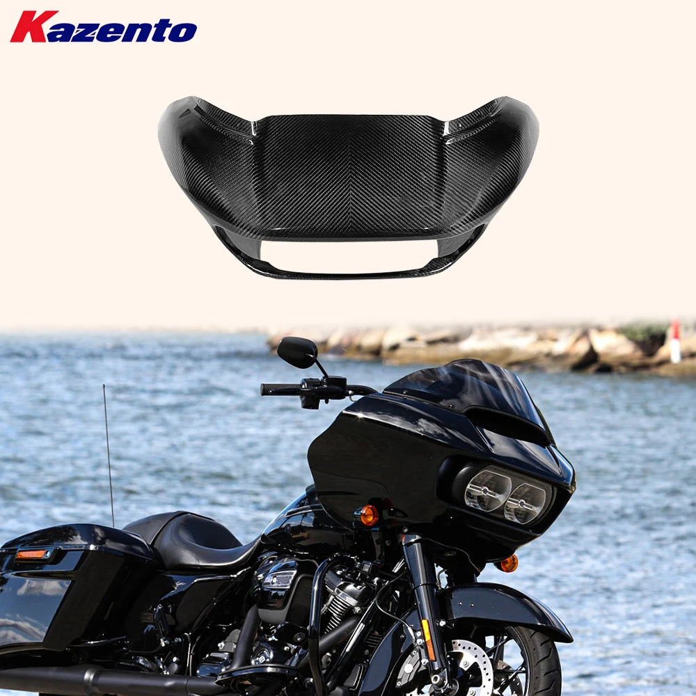 For Harley Touring Street Road Glide Dry Carbon Dual Headlight Fairing Trim