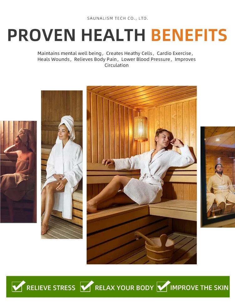 Customization Factory Customization Backyard   Sauna Outdoor with Shower  Authentic  Dry Wet Steam Sauna Room Shower Room 2-4 Pe
